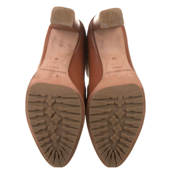 Ulla Johnson 6 Clement $645 Chelsea Boots Saddle Leather Pull On Ankle Brown 36 - Picture 7 of 7